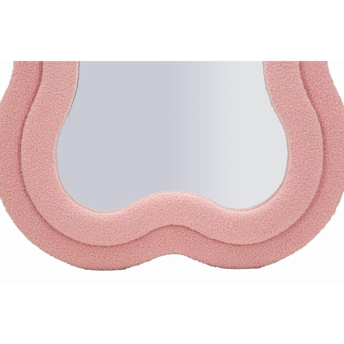 Specchio da muro teddy rosa cm 60x4x160 (misura specchio cm 39x137)