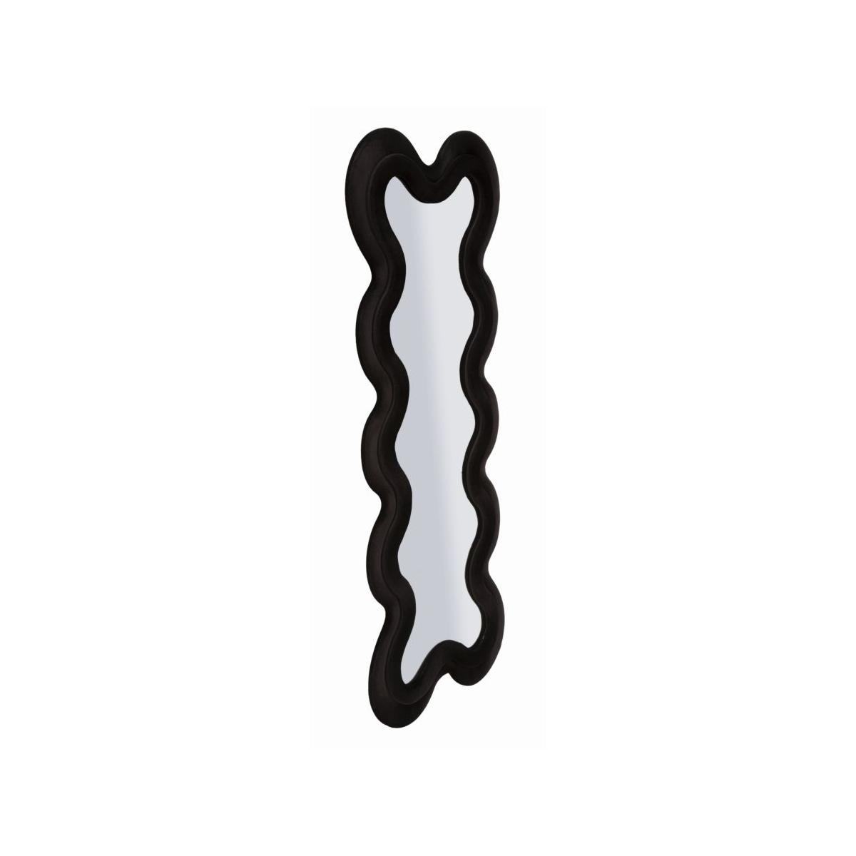 Specchio da muro monica nero cm 58x4x160  (misura specchio cm 39x124)