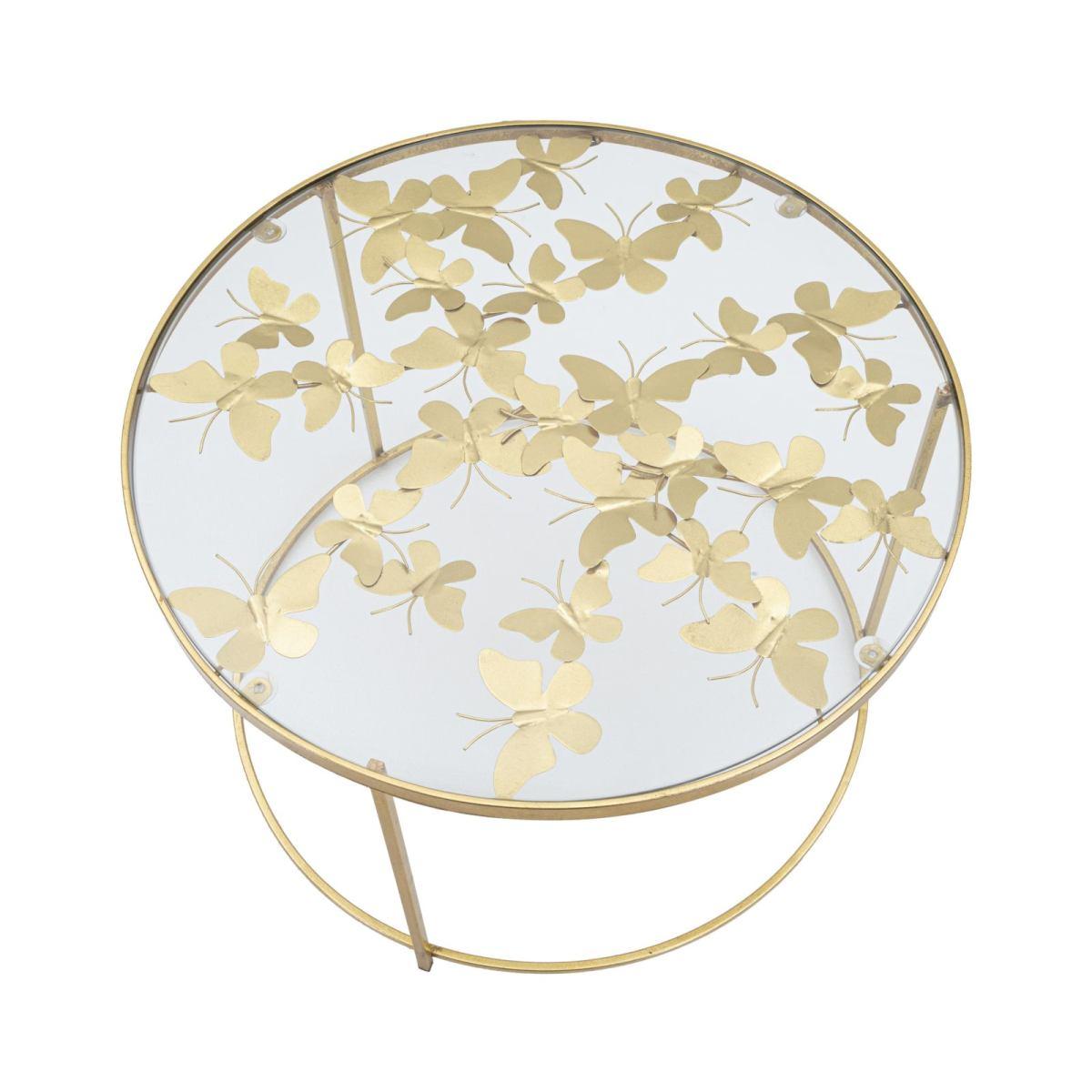 Tavolo da caffe' butterflies cm Ø 60x40,5