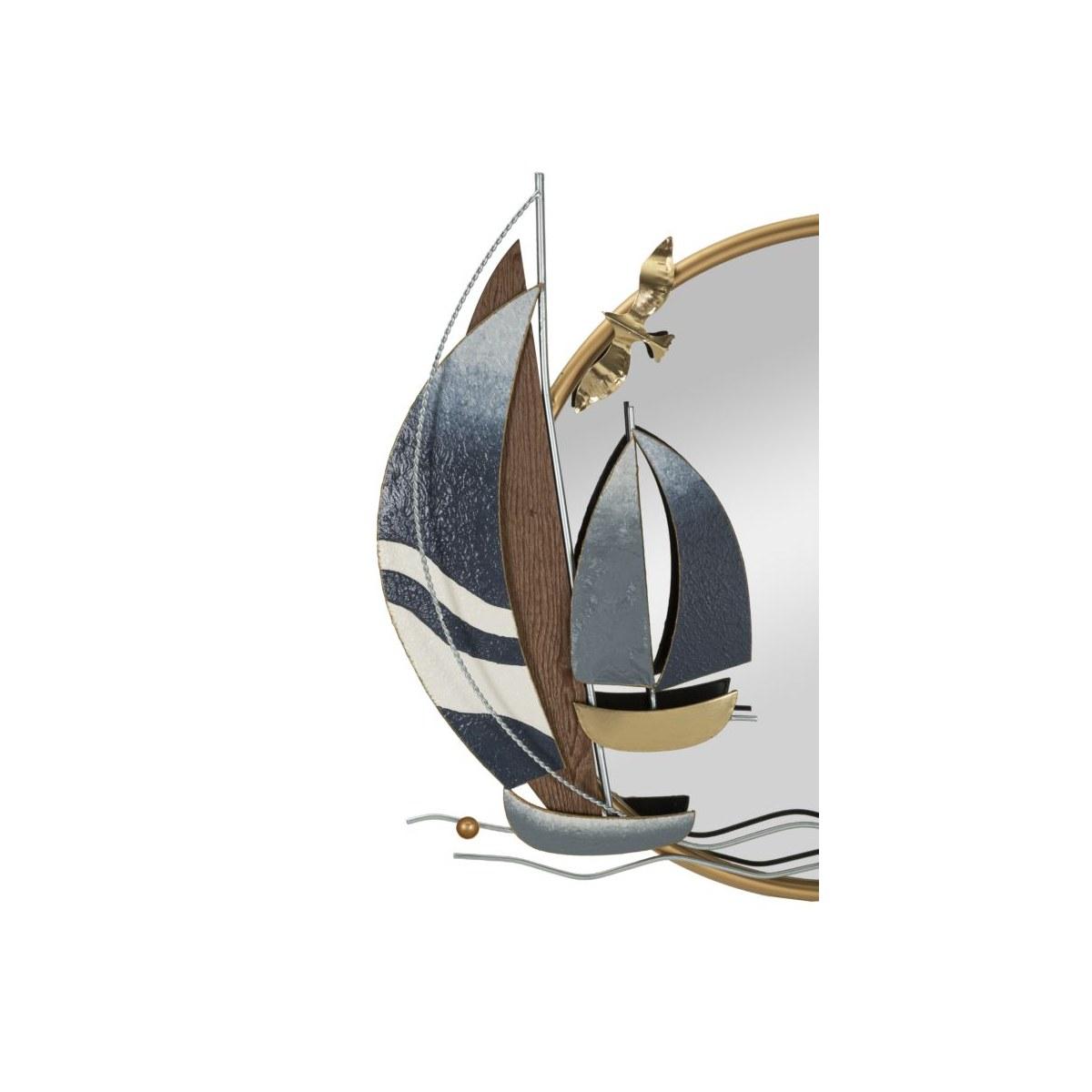 Specchio vele cm 71x8x64 (misura specchio cm Ø 56)