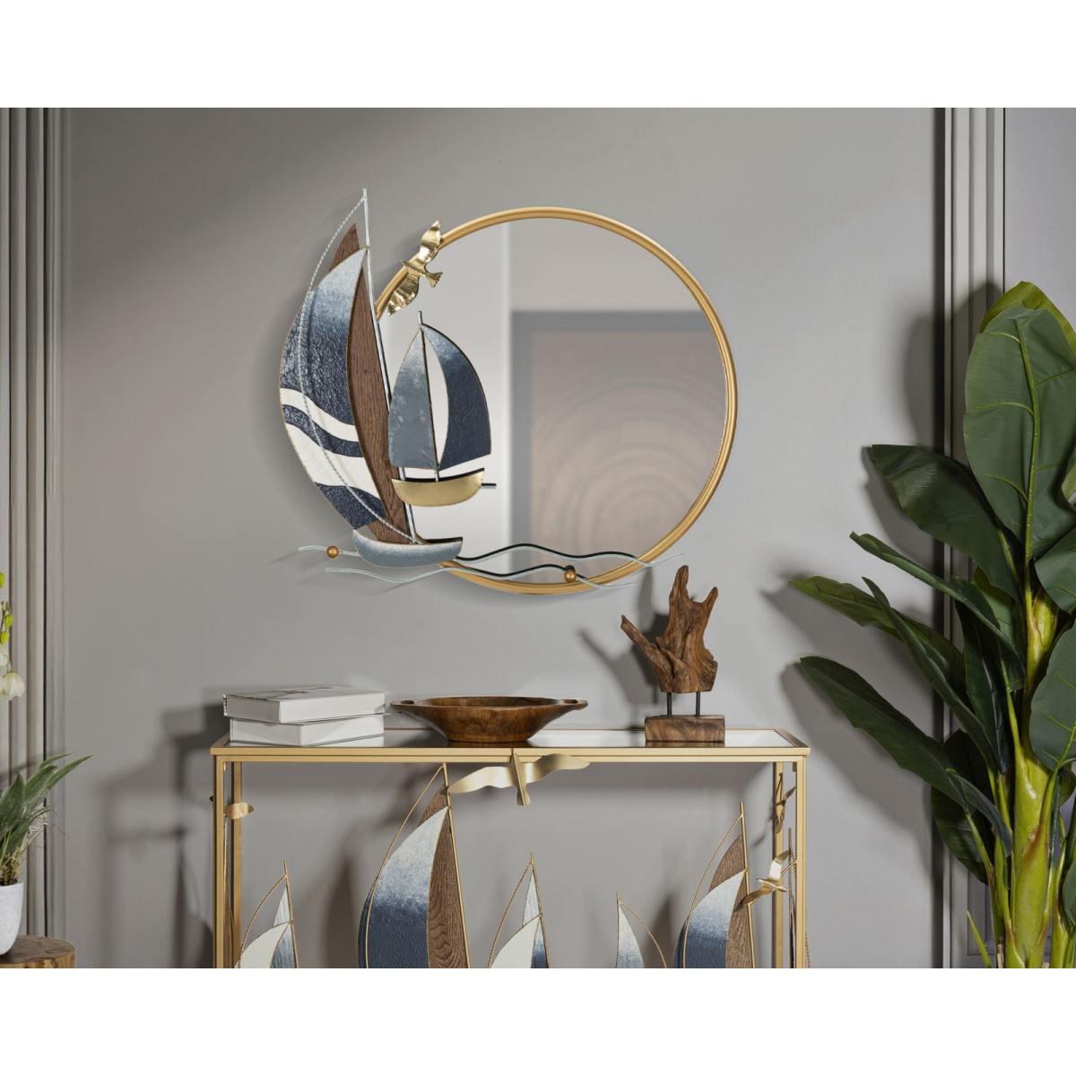 Specchio vele cm 71x8x64 (misura specchio cm Ø 56)