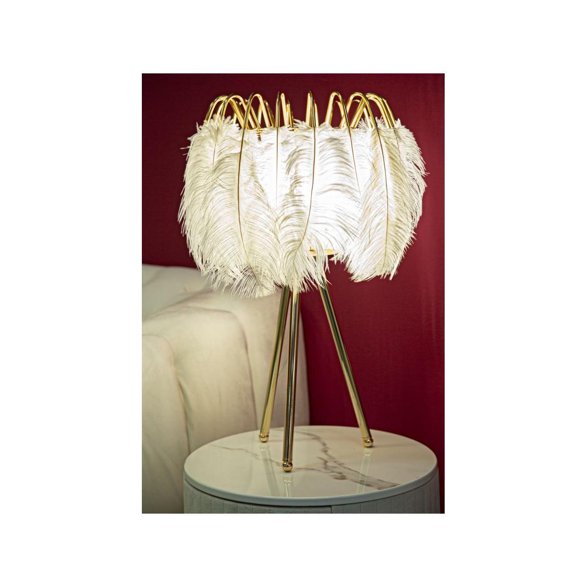 Lampada da tavolo feather stand cm Ø 40x60