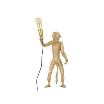 Lampada da tavolo monkey oro cm 26x34x55