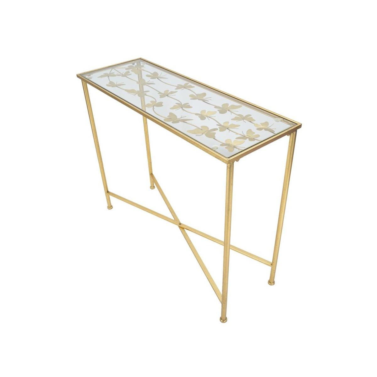 Console butterflies glass cm 100x35x80