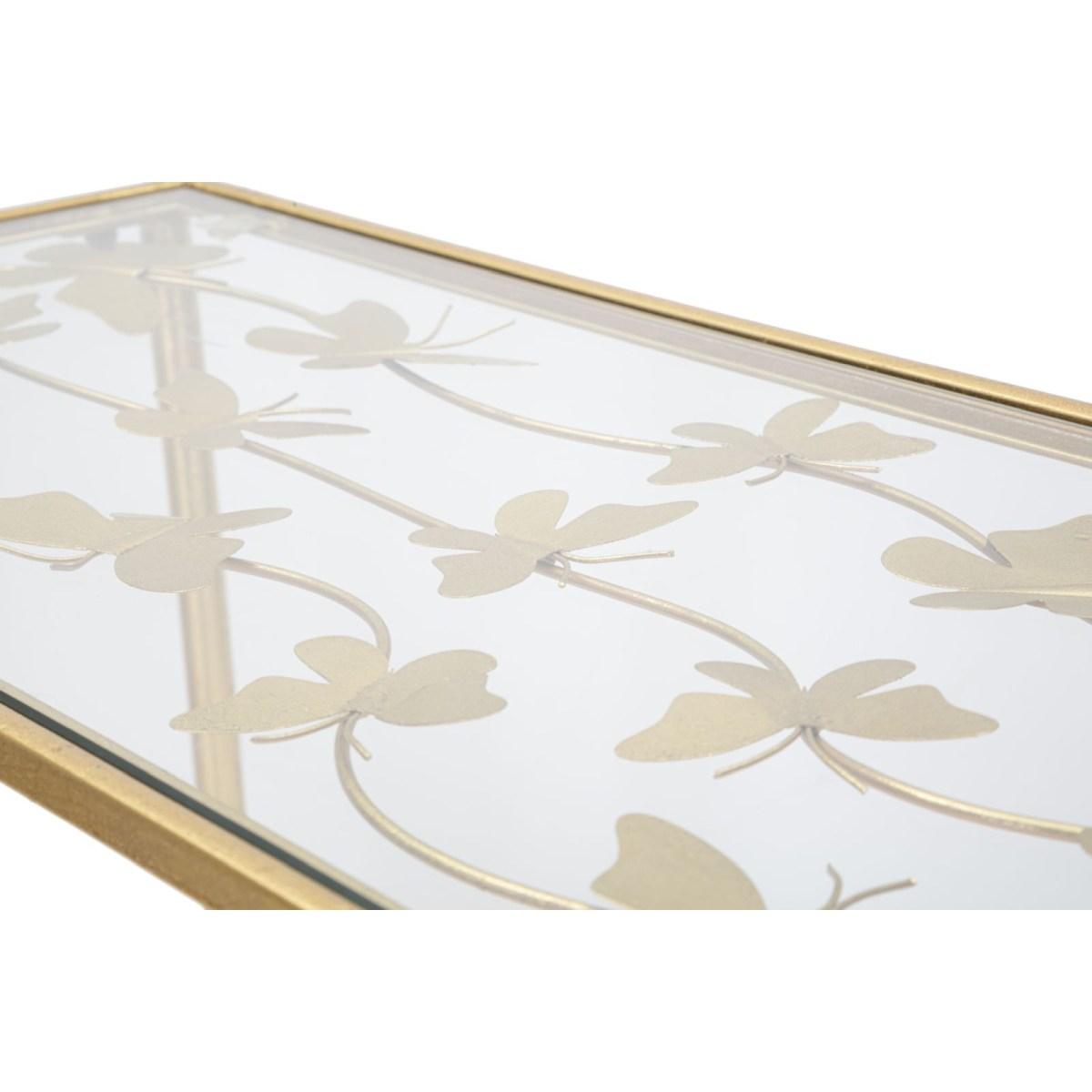 Console butterflies glass cm 100x35x80