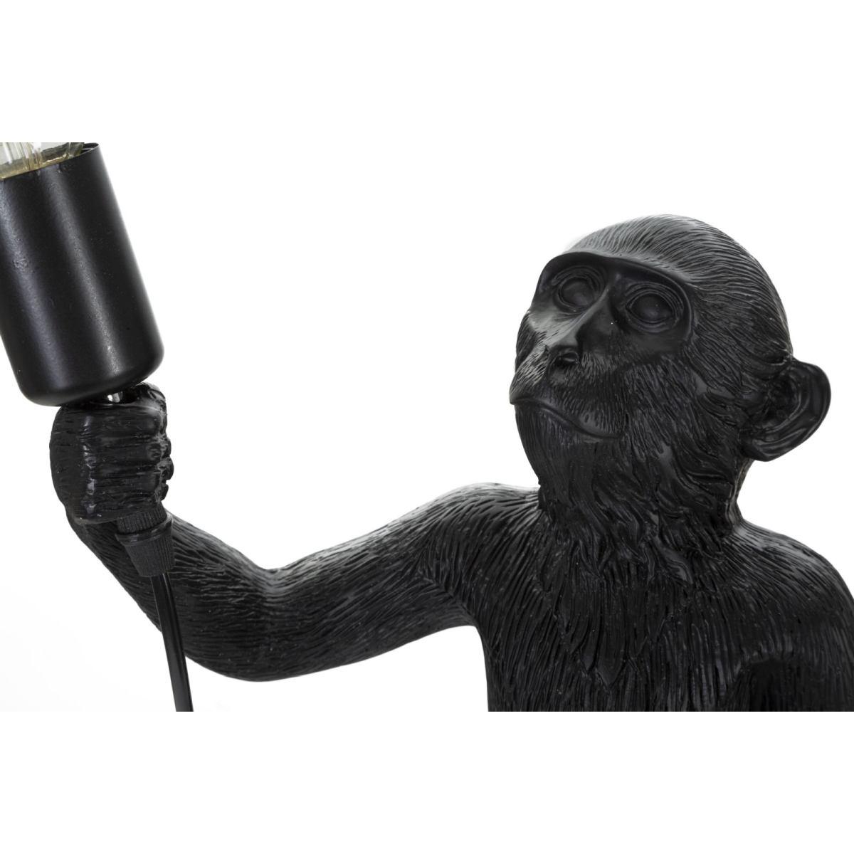 Lampada da tavolo monkey nero cm 26x34x55