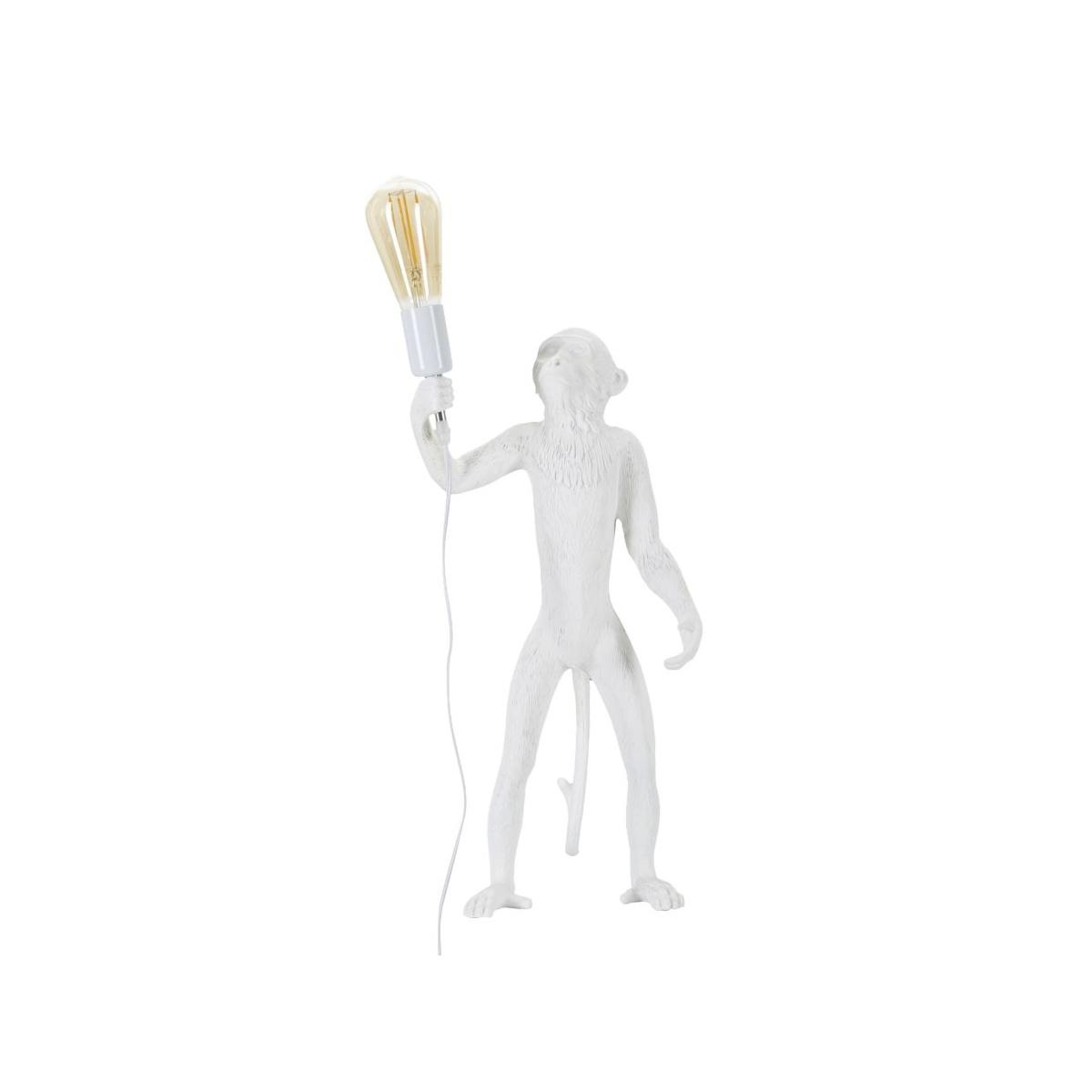 Lampada da tavolo monkey bianco cm 26x34x55