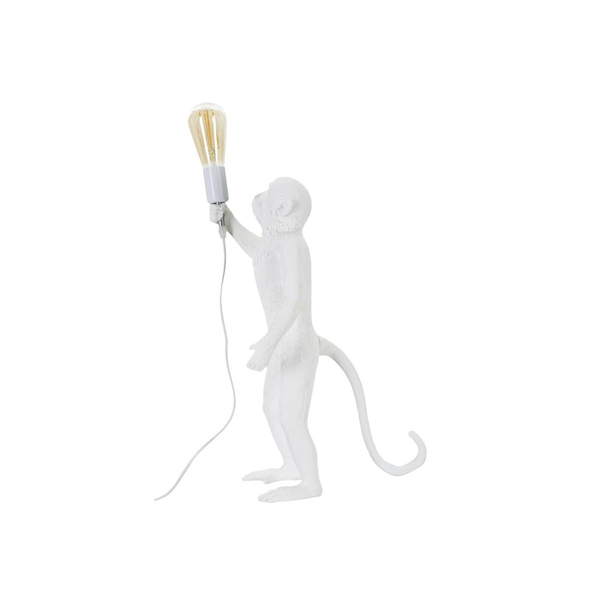 Lampada da tavolo monkey bianco cm 26x34x55