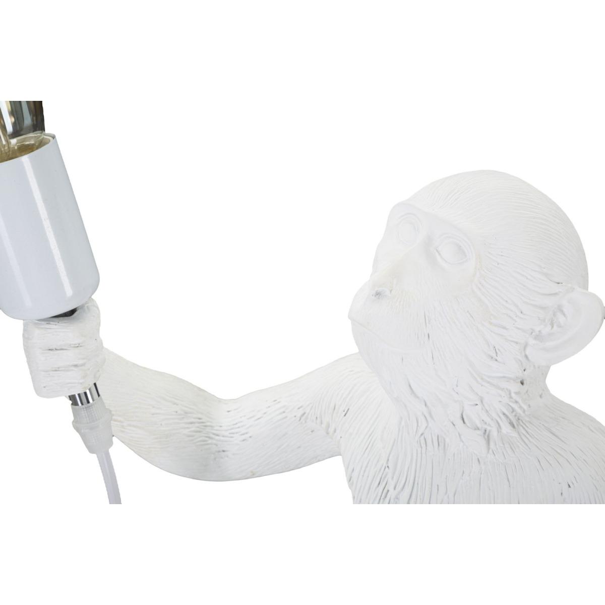 Lampada da tavolo monkey bianco cm 26x34x55