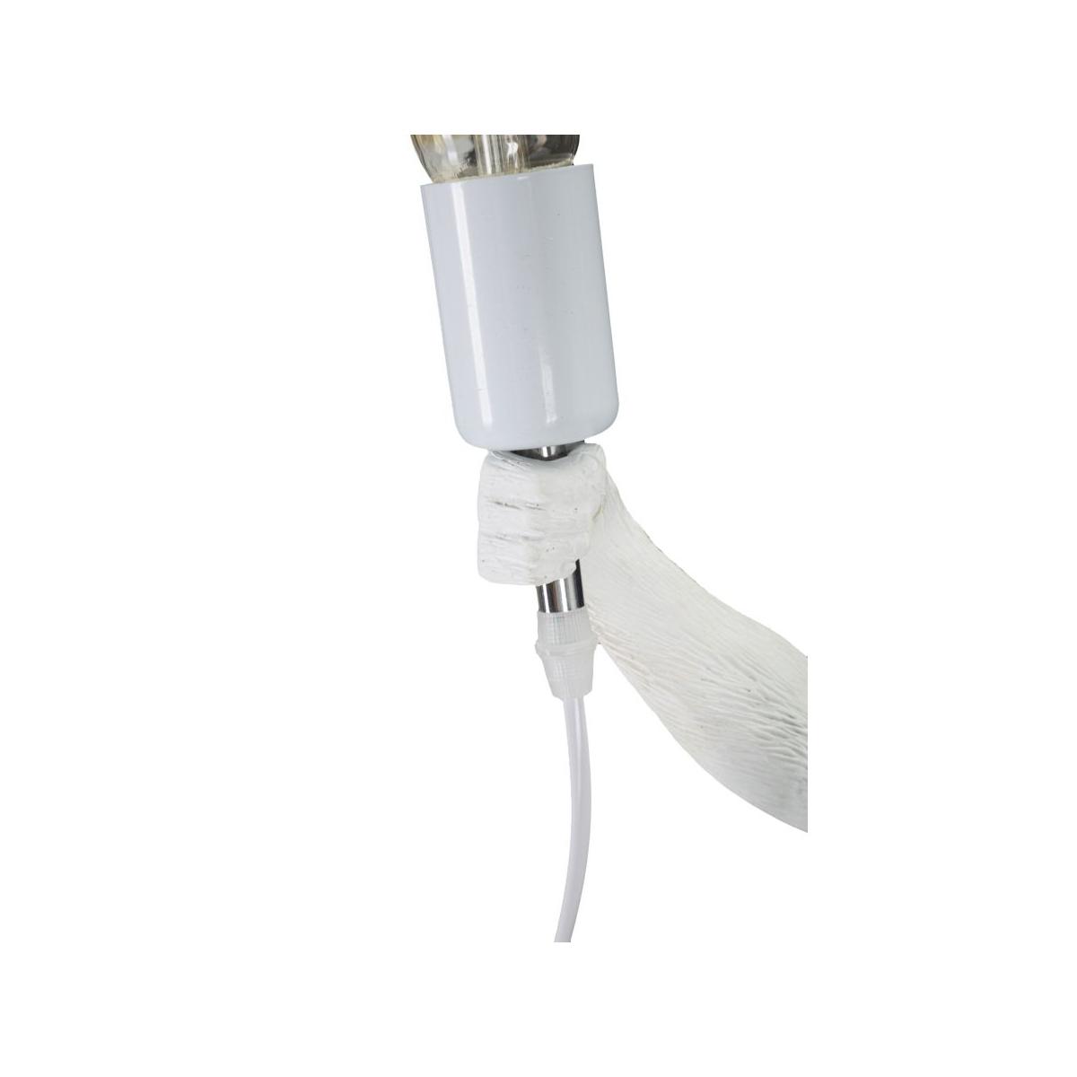 Lampada da tavolo monkey bianco cm 26x34x55