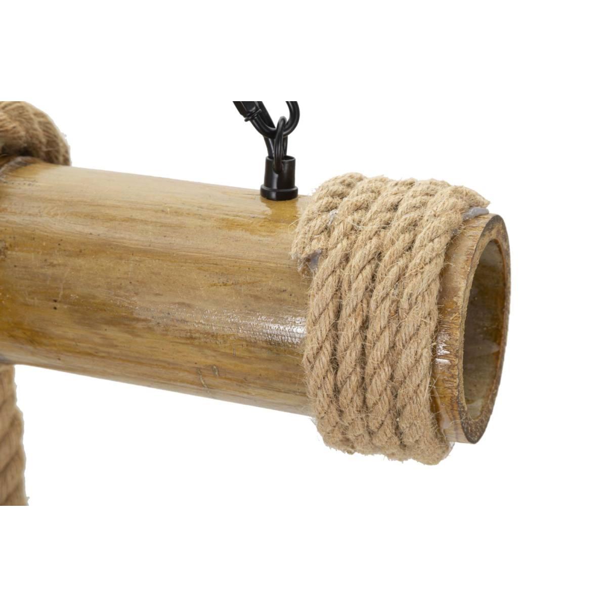 Lampadario bamboo/rope cm 80x15x120