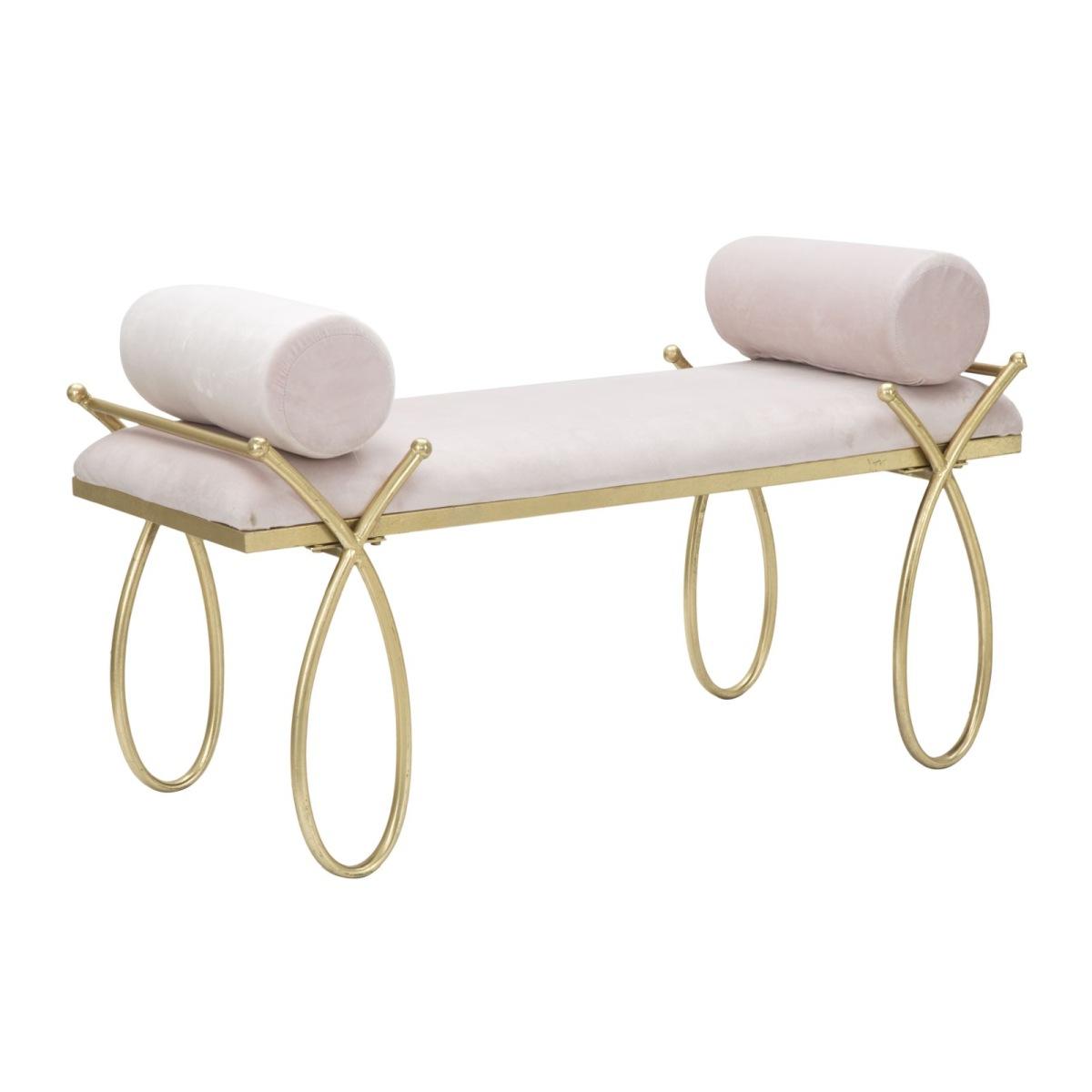 Panca ribbon rosa cm 112,5x49x53
