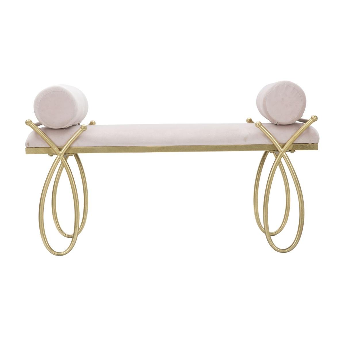 Panca ribbon rosa cm 112,5x49x53