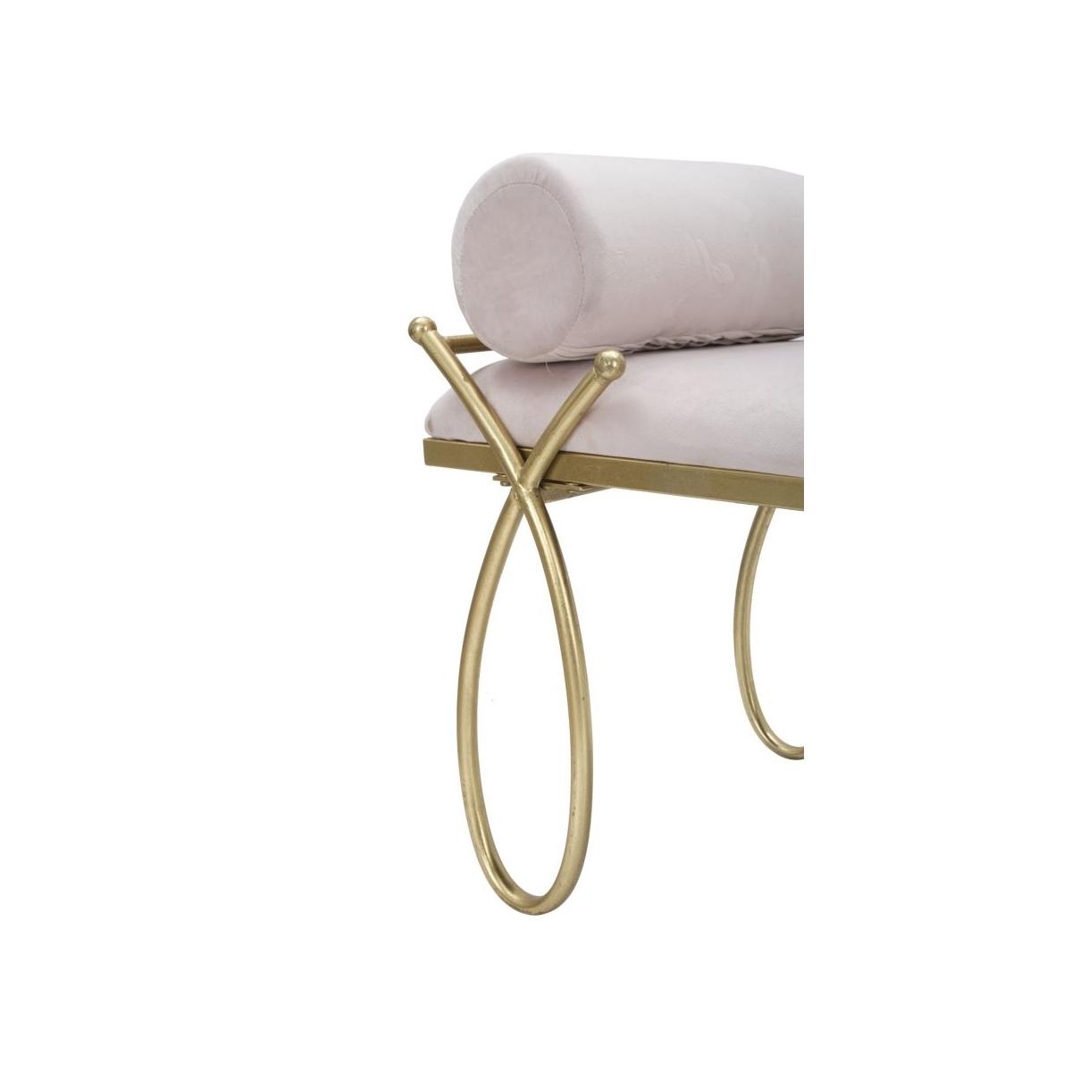 Panca ribbon rosa cm 112,5x49x53