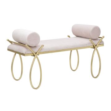 Panca ribbon rosa cm 112,5x49x53