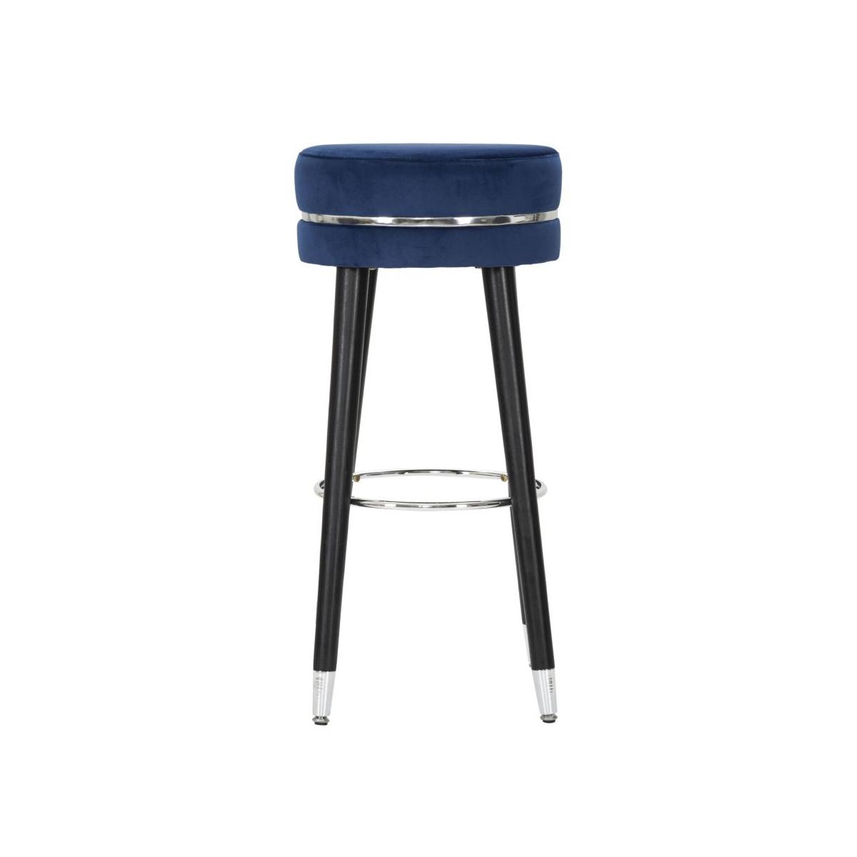 Sgabello bar paris blu/silver cm Ø 35x74