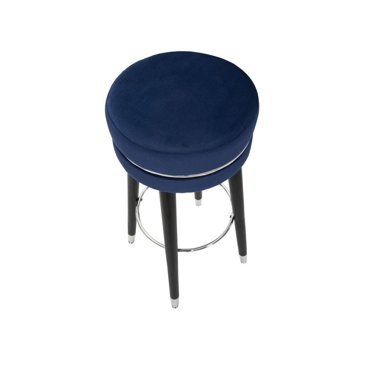 Sgabello bar paris blu/silver cm Ø 35x74