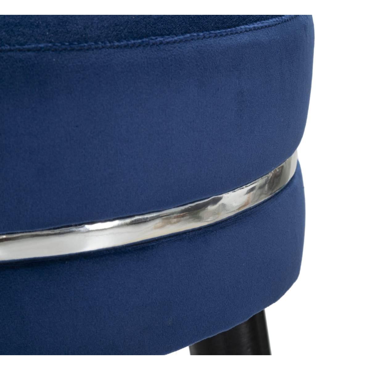 Sgabello bar paris blu/silver cm Ø 35x74