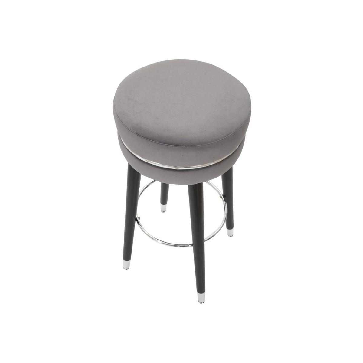 Sgabello bar paris grigio/silver cm Ø 35x74