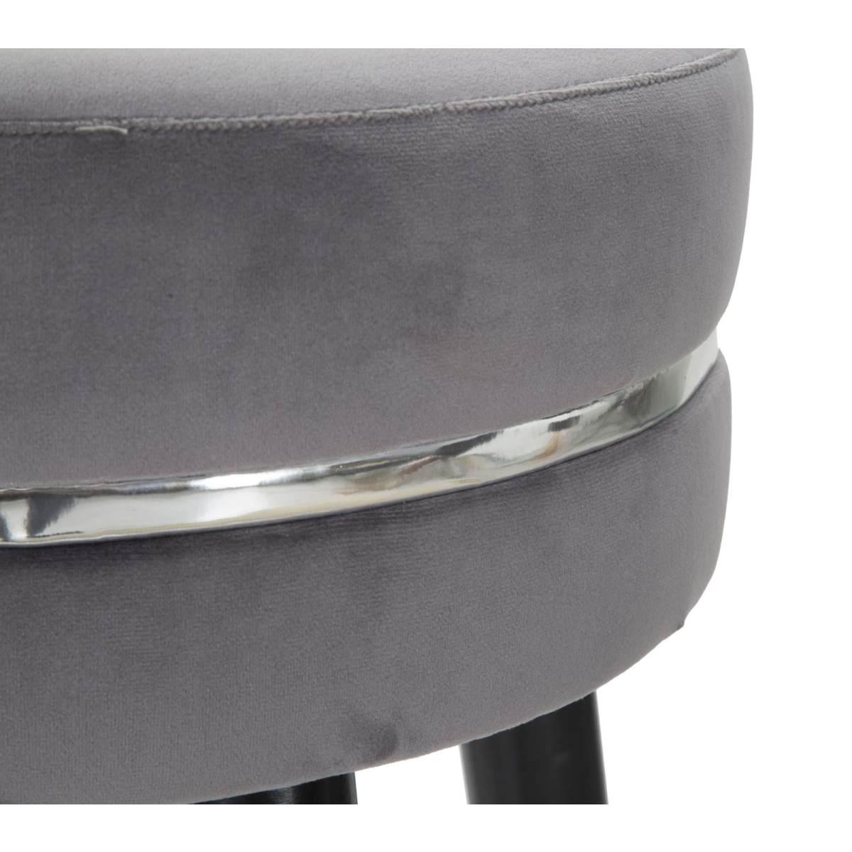Sgabello bar paris grigio/silver cm Ø 35x74