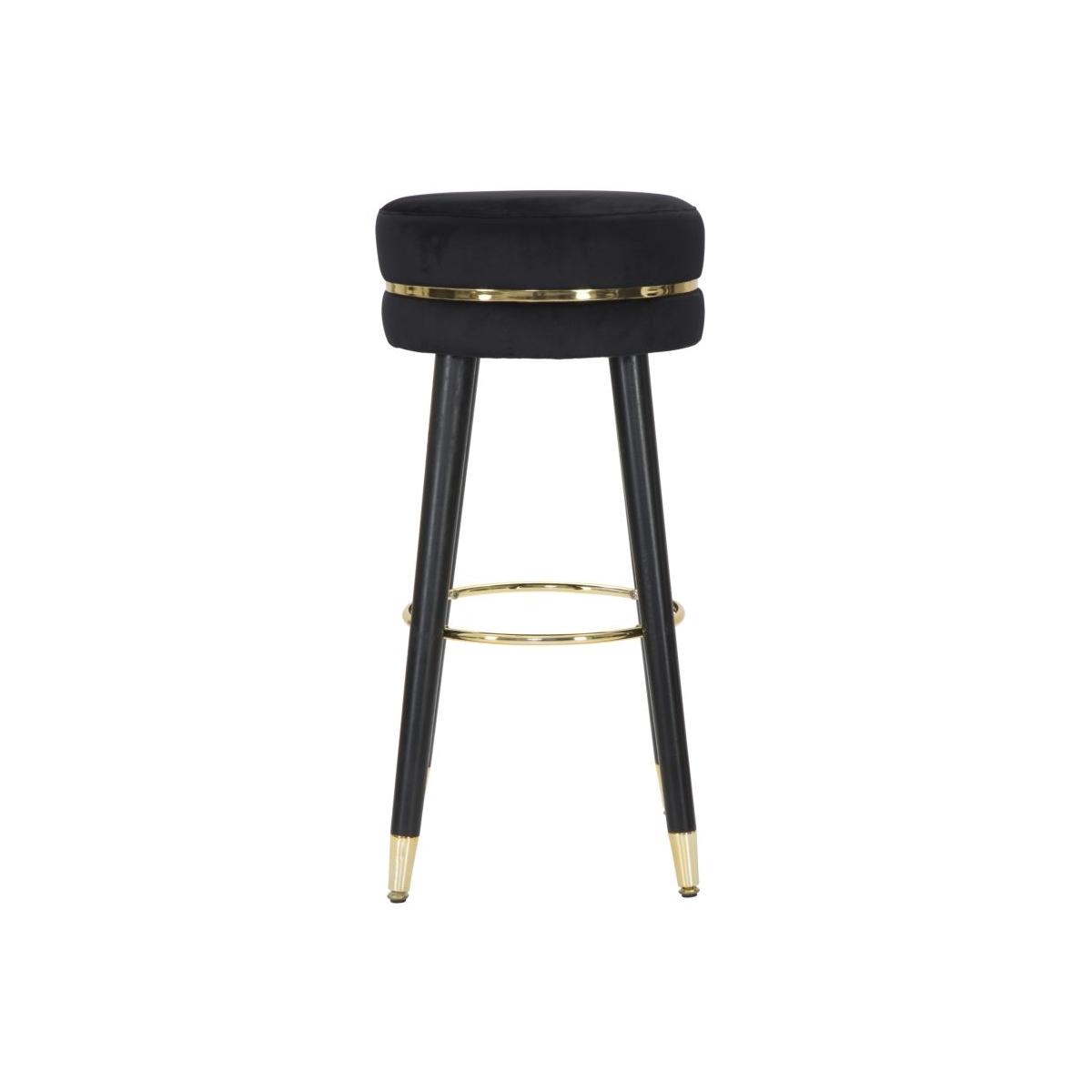 Sgabello bar paris nero/gold cm Ø 35x74