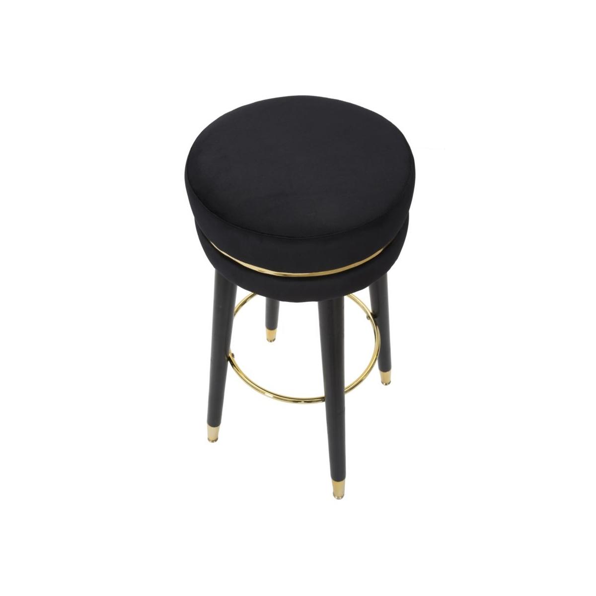Sgabello bar paris nero/gold cm Ø 35x74