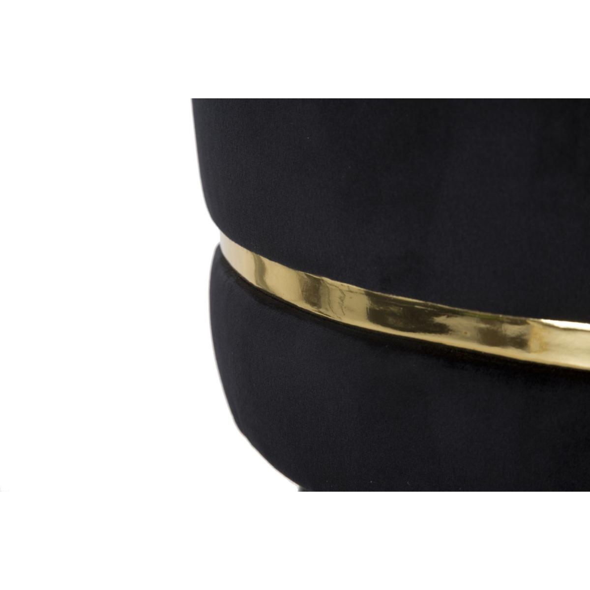 Sgabello bar paris nero/gold cm Ø 35x74