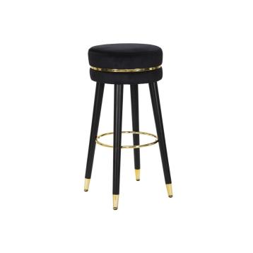 Sgabello bar paris nero/gold cm Ø 35x74