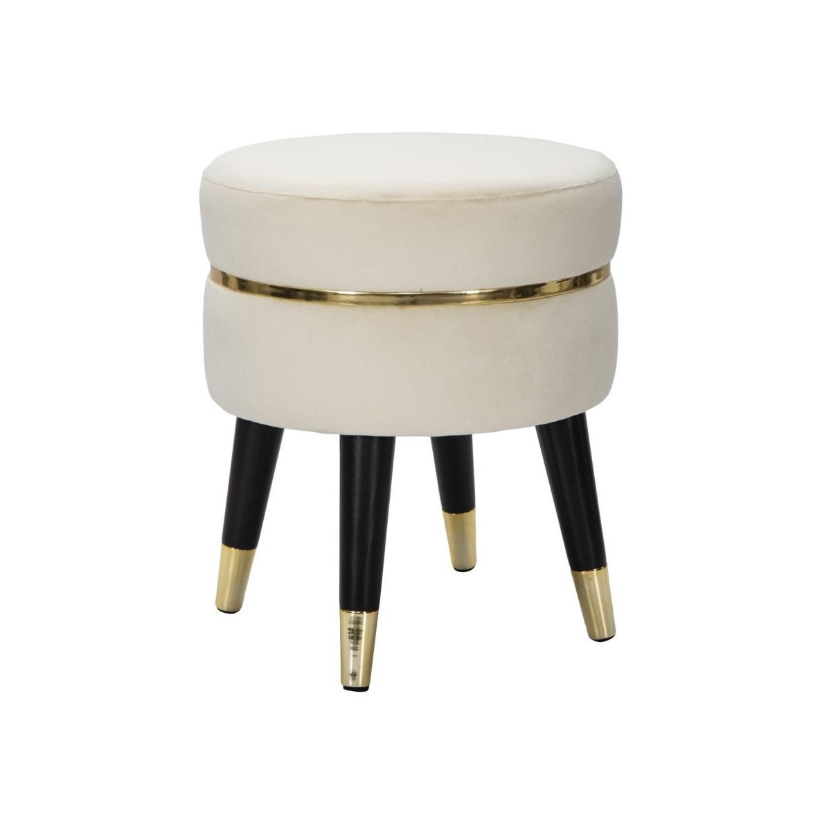 Sgabello paris crema/gold cm Ø 35x40,5