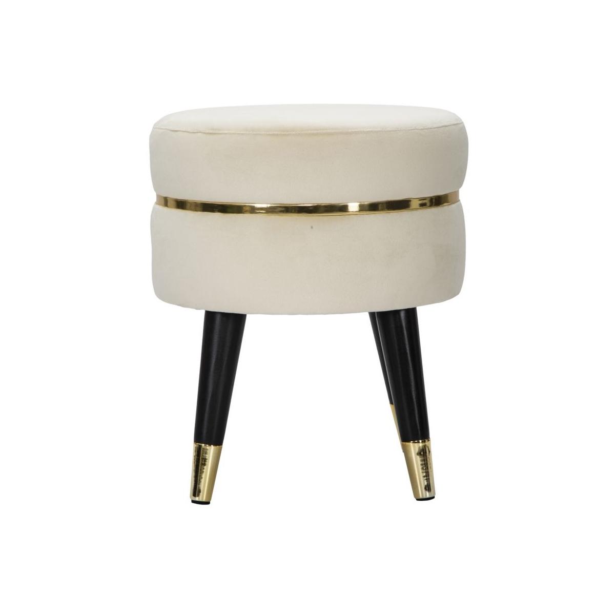 Sgabello paris crema/gold cm Ø 35x40,5