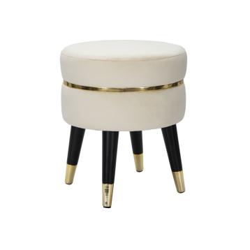 Sgabello paris crema/gold cm Ø 35x40,5