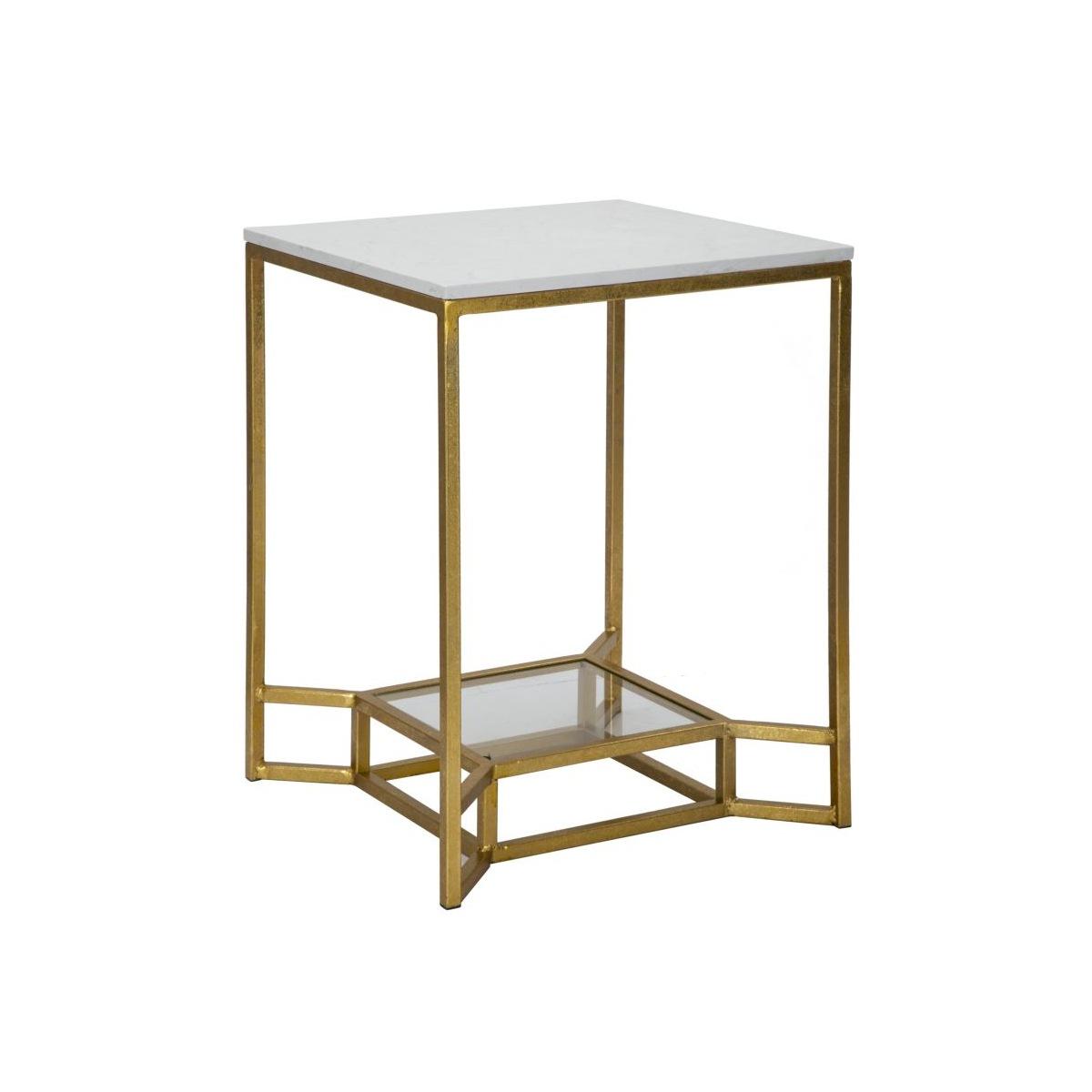 Tavolinetto double marble cm 47x47x60