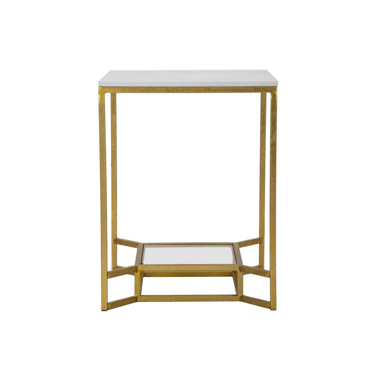 Tavolinetto double marble cm 47x47x60