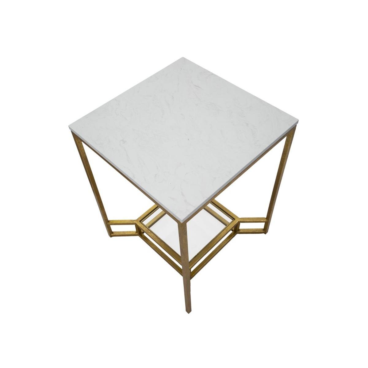Tavolinetto double marble cm 47x47x60
