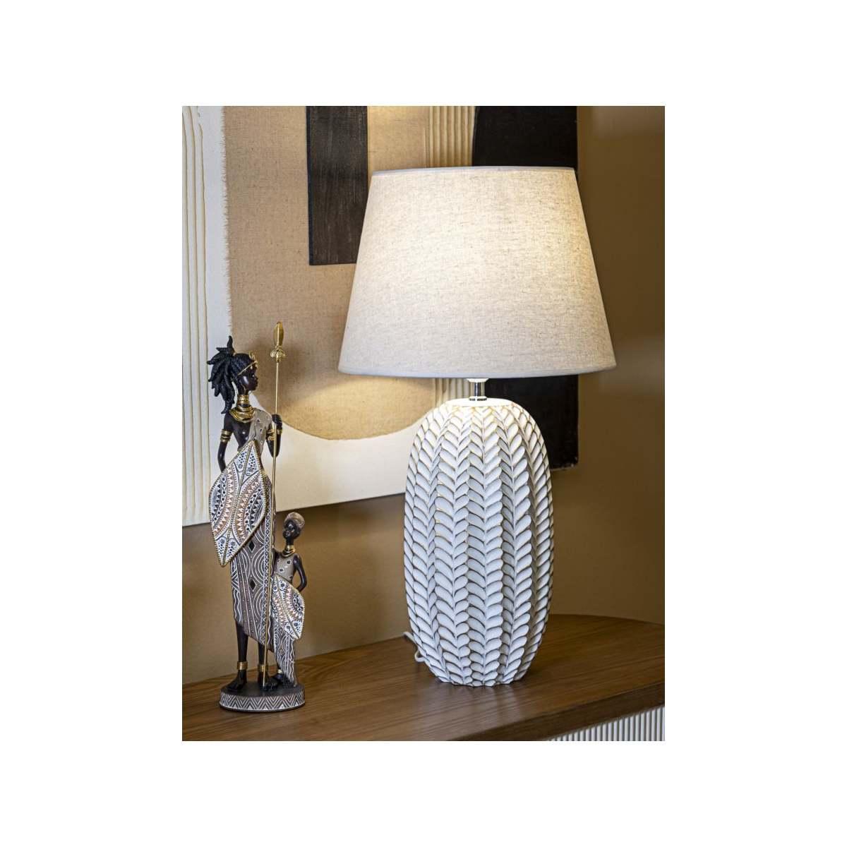 Lampada da tavolo resina leaf cm Ø 35x65