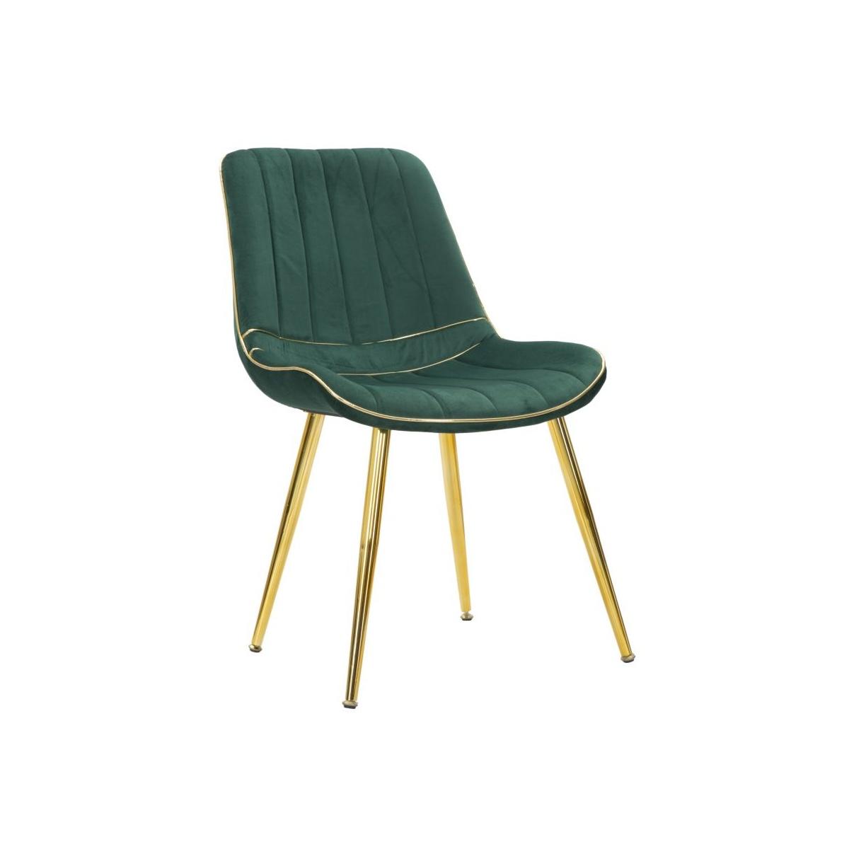 Sedia paris verde/gold set 2 pz cm 51x59x79