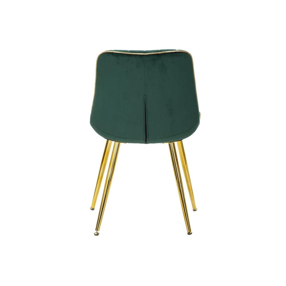 Sedia paris verde/gold set 2 pz cm 51x59x79