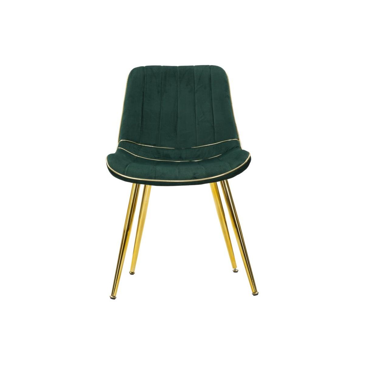 Sedia paris verde/gold set 2 pz cm 51x59x79
