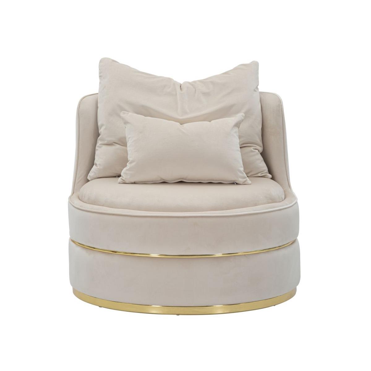 Poltrona paris space crema/gold cm Ø 84x72