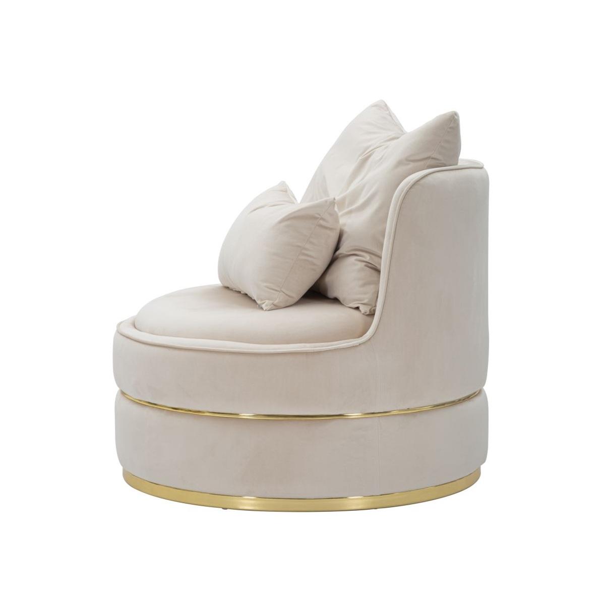 Poltrona paris space crema/gold cm Ø 84x72