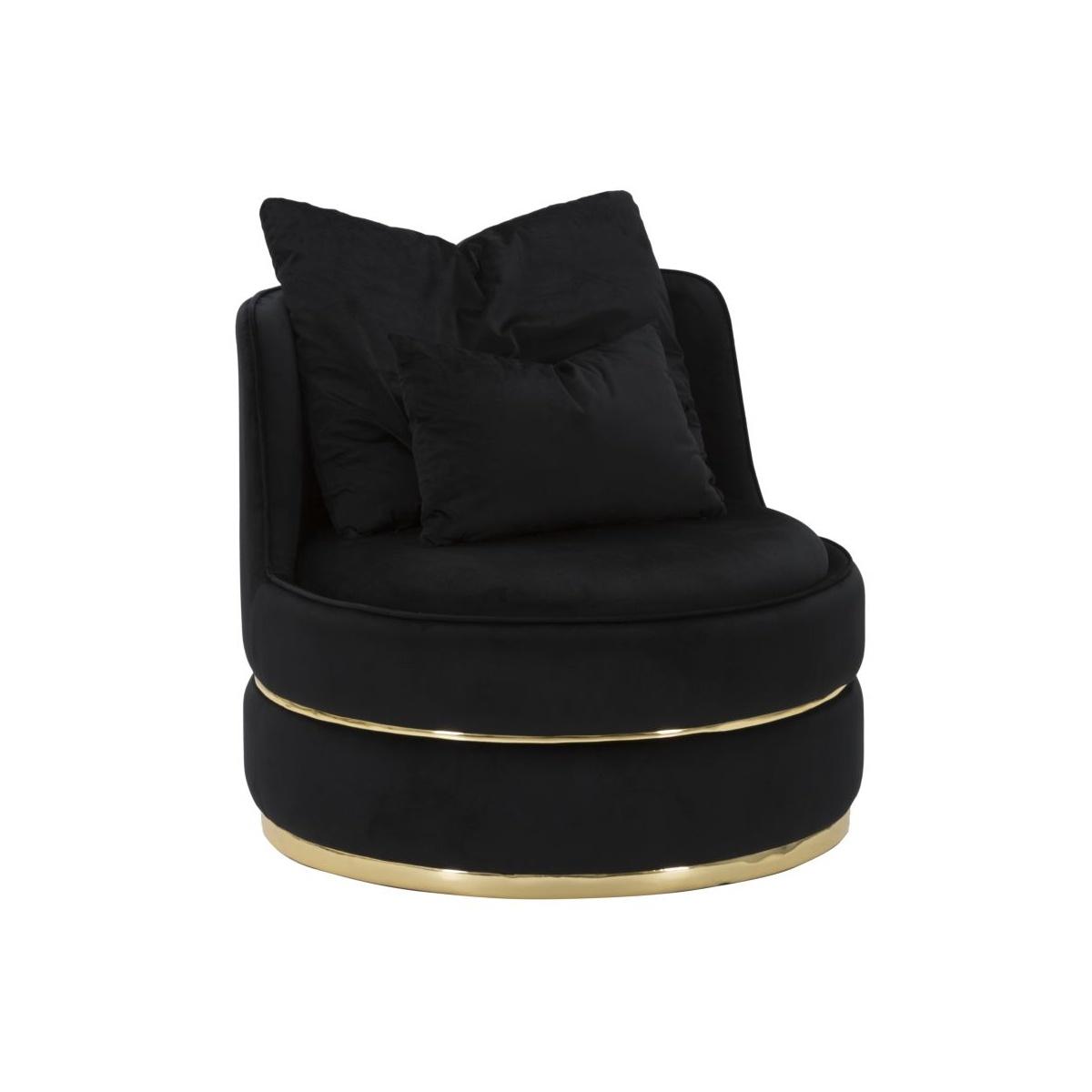 Poltrona paris space nero/gold cm Ø 84x72