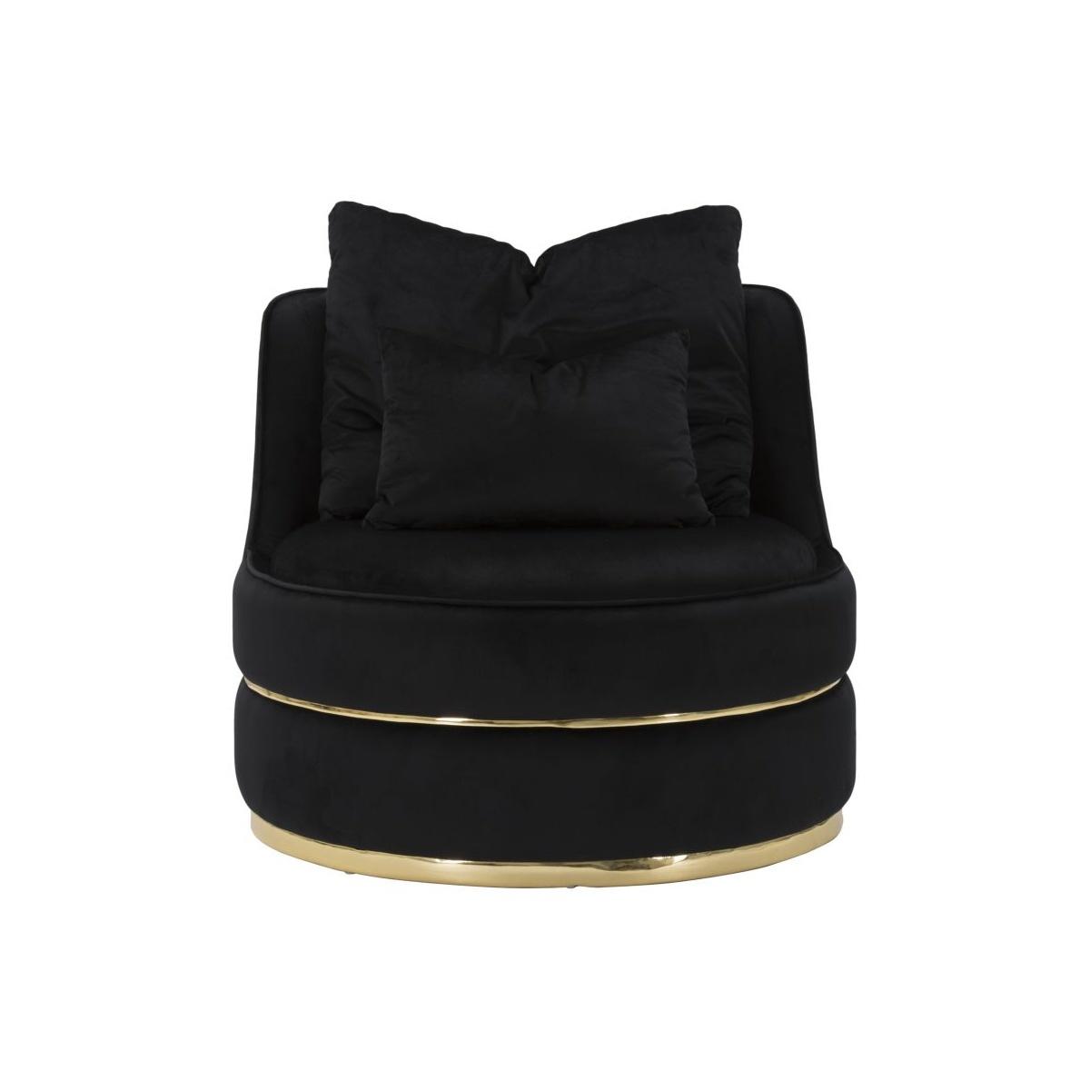 Poltrona paris space nero/gold cm Ø 84x72