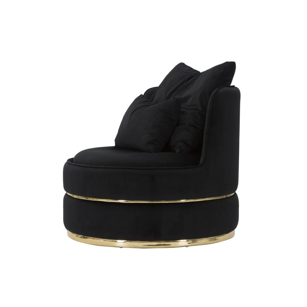 Poltrona paris space nero/gold cm Ø 84x72