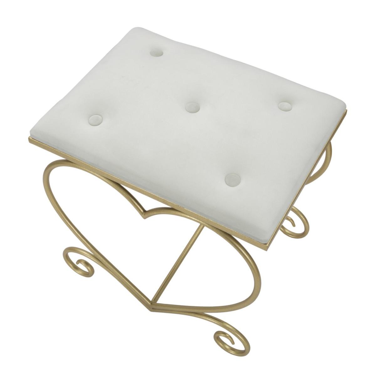Sgabello heart crema cm 50x37,5x51,5
