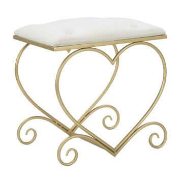 Sgabello heart crema cm 50x37,5x51,5
