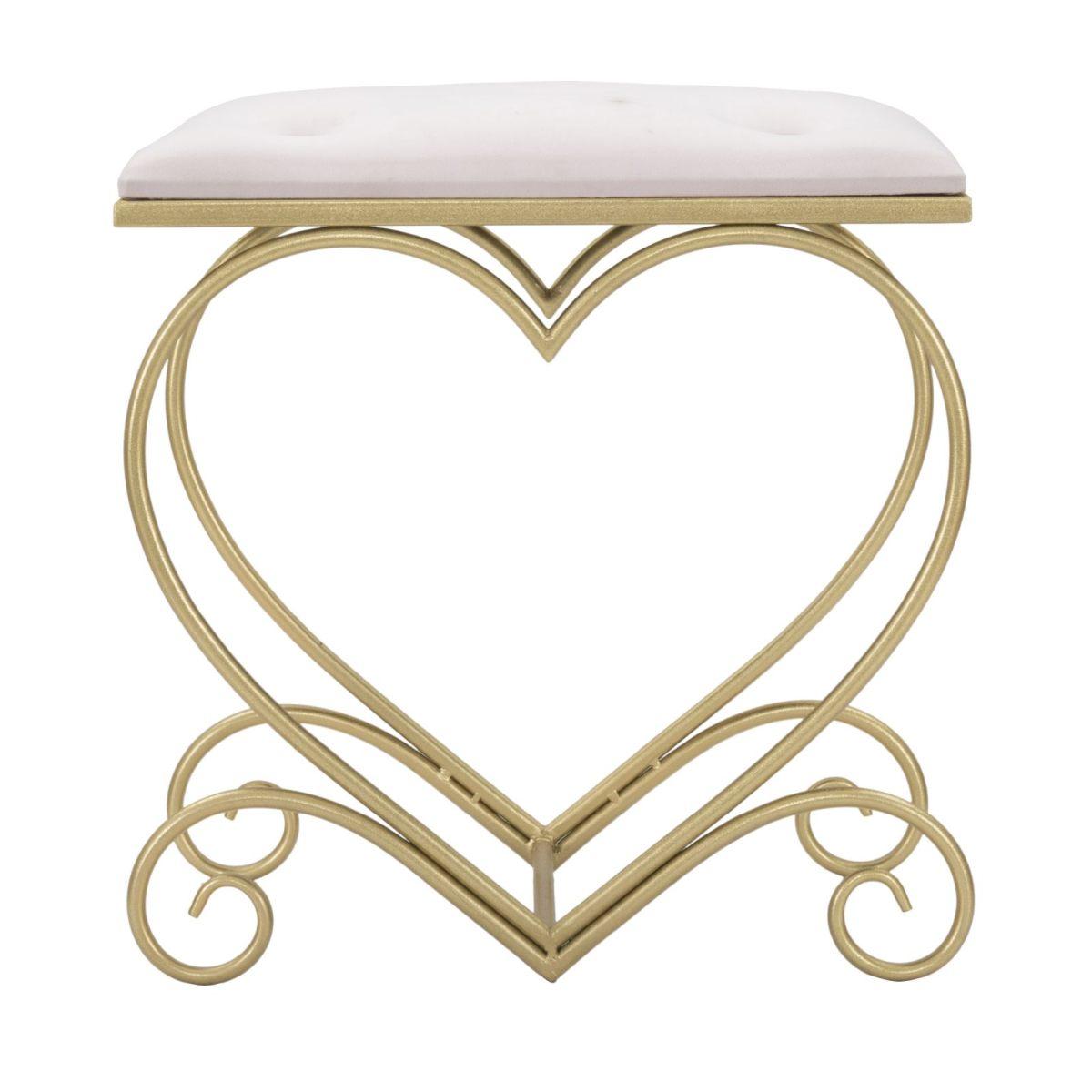 Sgabello heart rosa cm 50x37,5x51,5