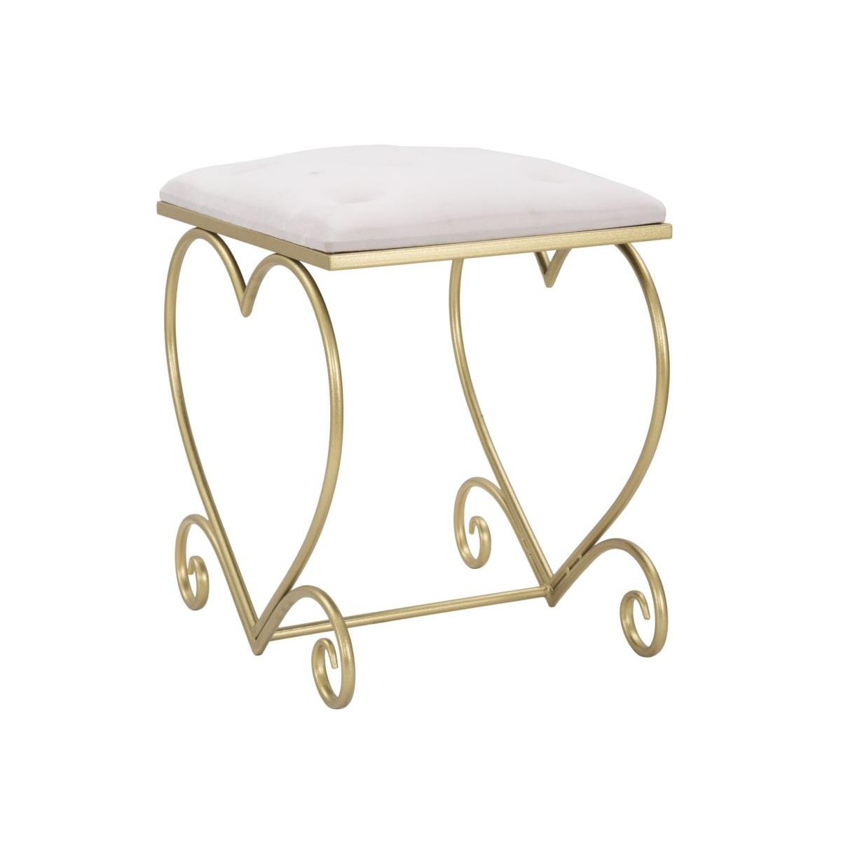 Sgabello heart rosa cm 50x37,5x51,5
