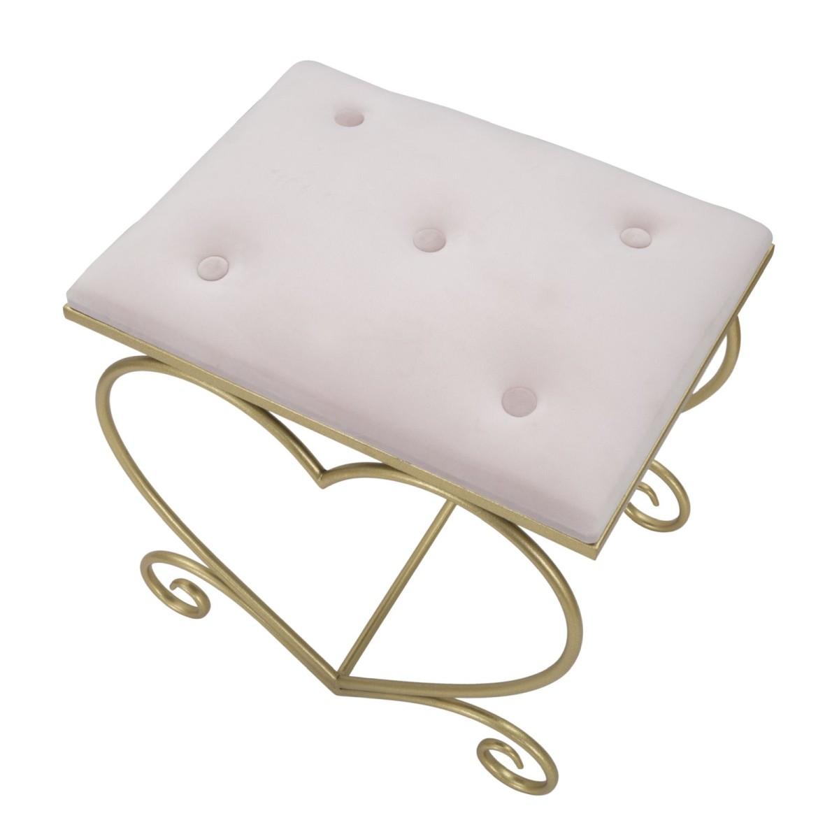 Sgabello heart rosa cm 50x37,5x51,5