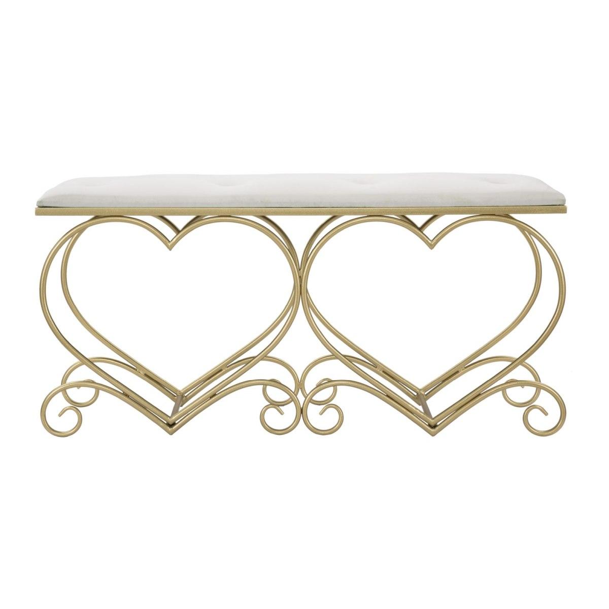 Panca heart crema cm 105x37,5x51,5