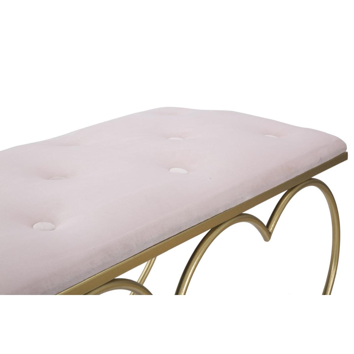 Panca heart rosa cm 105x37,5x51,5